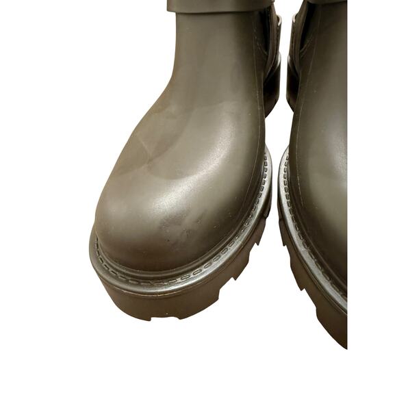 Jeffrey Campbell Women's Green Buckle Ankle Controller Moto Rain Boots Size 9 - Picture 7 of 10